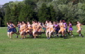 The team takes off!