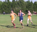 Freeman and Dolan mid-race