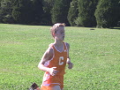 Freshman Brandon Smith at the finish
