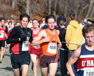 Tom Yersak about 100m from finish