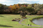 Group circles the pond