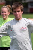 Adam Henriksen practicing his dance steps