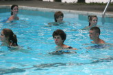 Mike Czuba doing pool workout