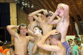Frank Devine and the shave crew