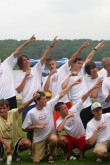 Kyle Smith with his running group