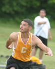 Kevin Pingon watches his jav fly