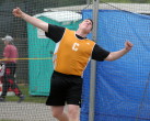 Tom Nessler flings the discus