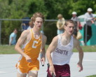 James Maneval in the 4 X 400m