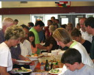 At the buffet table