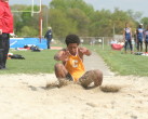 Steve Watson finishes his jump