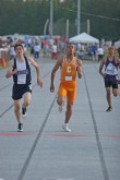 AJ Valentine finishes the 400m
