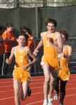 Sean Hartnett, Geoff Schellack and Evan Stone in 3200m
