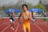Robin Chen wins his heat in the 400IH