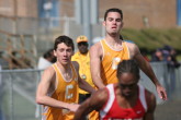Devon Prate to Joe Foley in the 4 X 400m