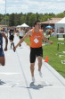 Chris Steliga finishes the 4 X 400m Relay