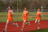 Alex Yersak, Mark Saccomanno, Sean Hartnett in 3200m