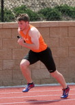 Kevin Merrigan starts 800m Relay