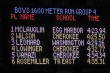 Results Board, 1600m
